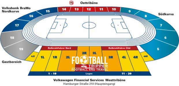 Stadionplan Eintracht