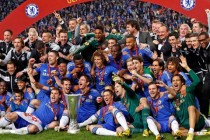 Chelsea celebrate Europa League 2013