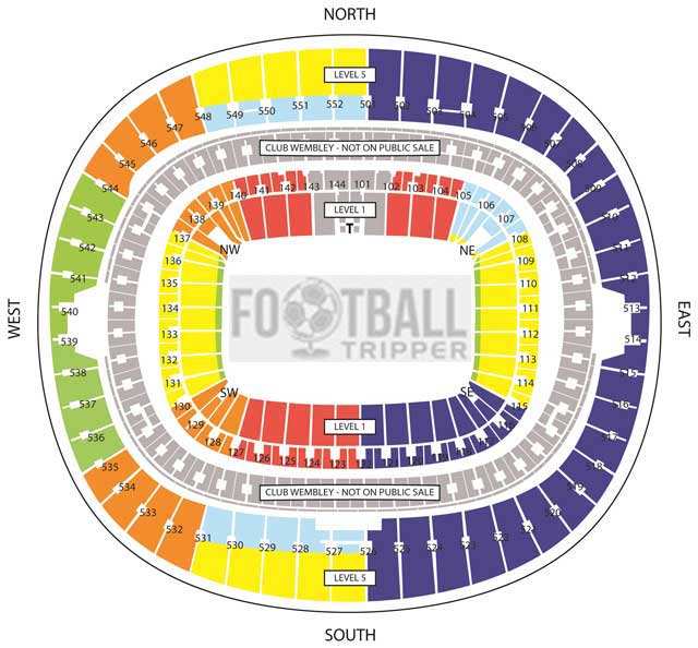 Wembley Stadium Seating Chart Row Numbers