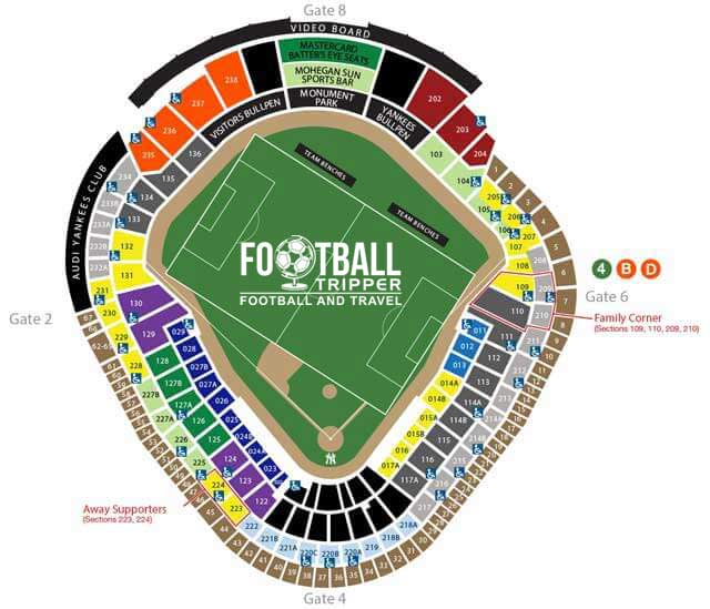 Yankee Stadium Seating Chart Baseball