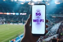 Graphic for phone connection in busy stadium