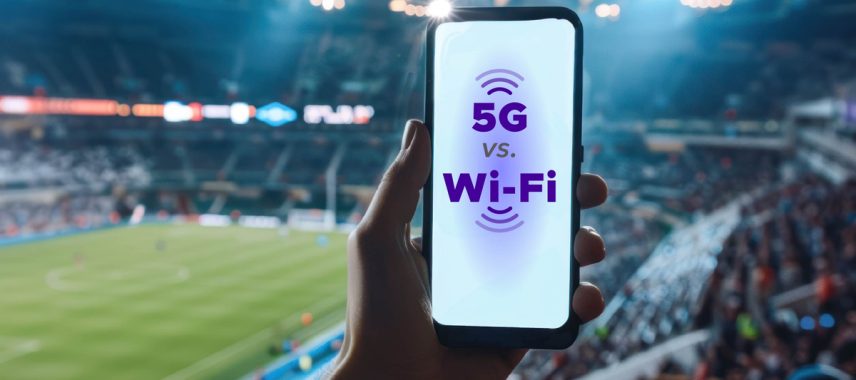 Graphic for phone connection in busy stadium