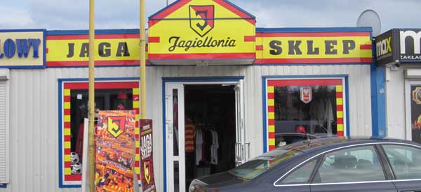 Exterior of Jagiellonia Baialystok fanshop