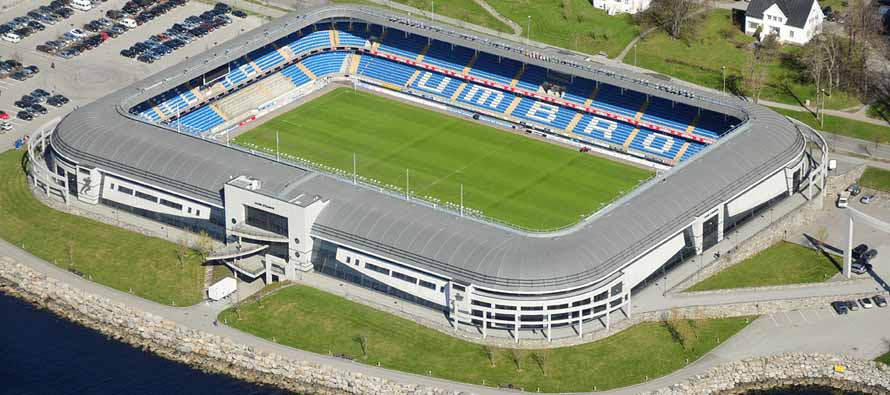 Aerial view of Aker Stadion