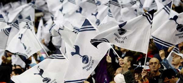 Tottenham supporters inside the stadium