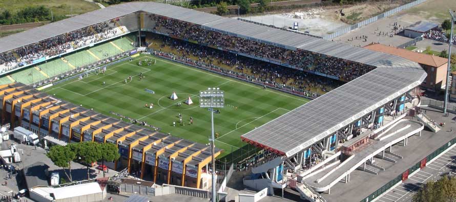 Aerial view of Stadio Dino Manuzzi