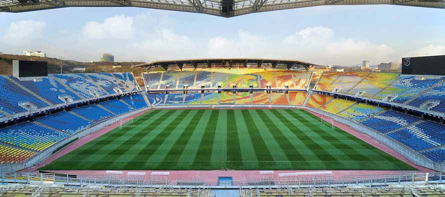 Inside the colourful Suwon World Cup Stadium