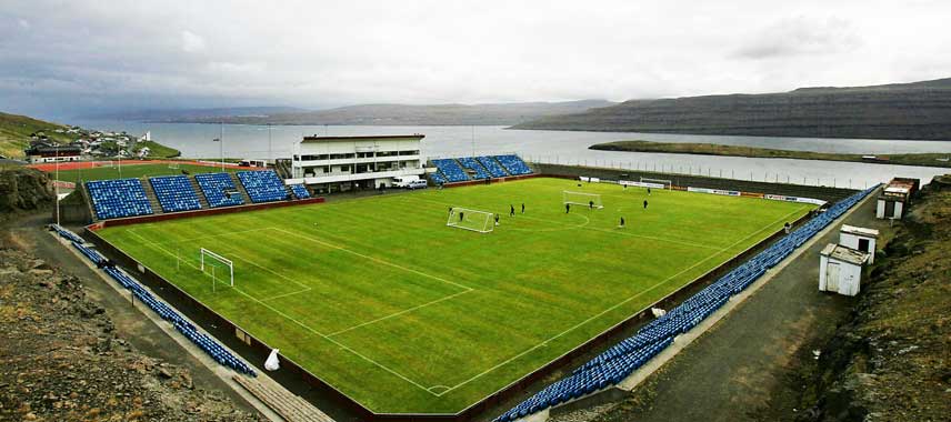 Corner view of Svangaskard Stadium