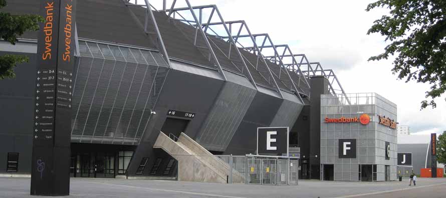 Exterior of Swedbank Stadium Malmo