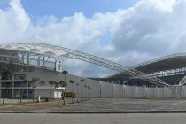 Curvy exterior of Aji Imbut Stadium