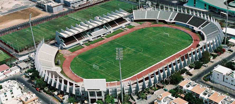 Aerial view of Al Nahyan Stadium