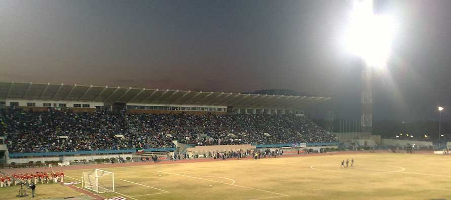 Al-Sadaqua Walsalam Stadium at night