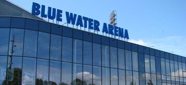 Exterior of Blue Water Arena