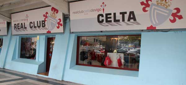 Exterior of Celta de Vigo club shop
