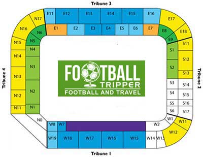 Seating plan of Anderlecht's stadium