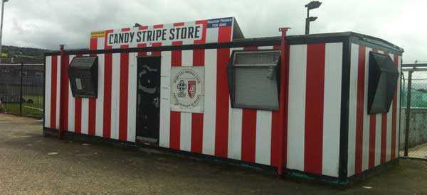 Exterior of Derry City club shop
