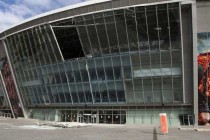 Blast damage on Donbass Arena