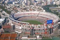Aerial view of Estadio Monumental Antonio Vespucio Liberti
