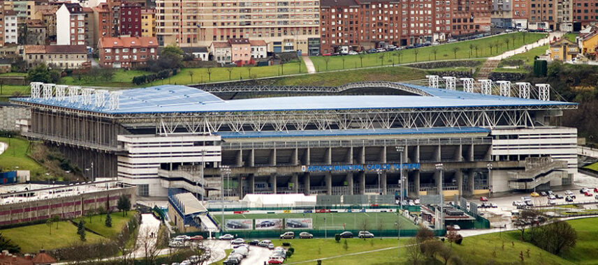 Aerial view of Estadio Carlos Tartiere