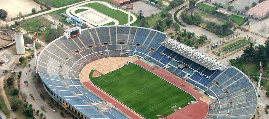 Aerial view of Estadio Nacional De Chile