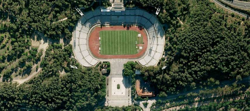 Aerial view of Portugal's national stadium