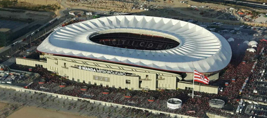 Aerial view of Atletico Madrid's New Stadium