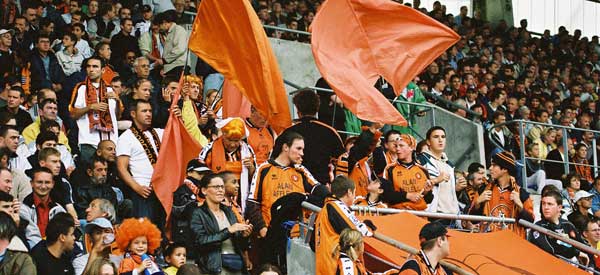 FC Lorient supporters inside the stadium