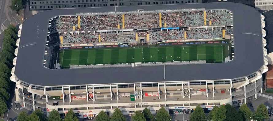 Aerial view of Gamla ullevi stadium