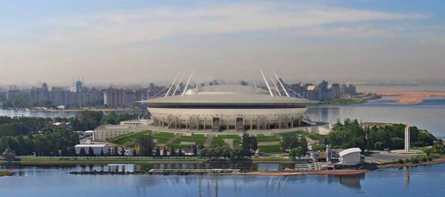 Aerial rennder of Zenit Arena