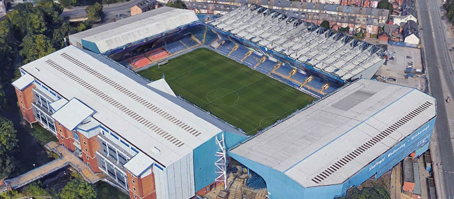 Hillsborough Stadium Sheffield Aerial 