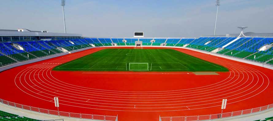 A view of the empty Istiqlol Stadium