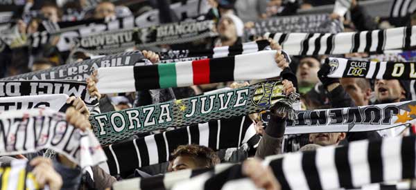 Juventus supporters inside the stadium