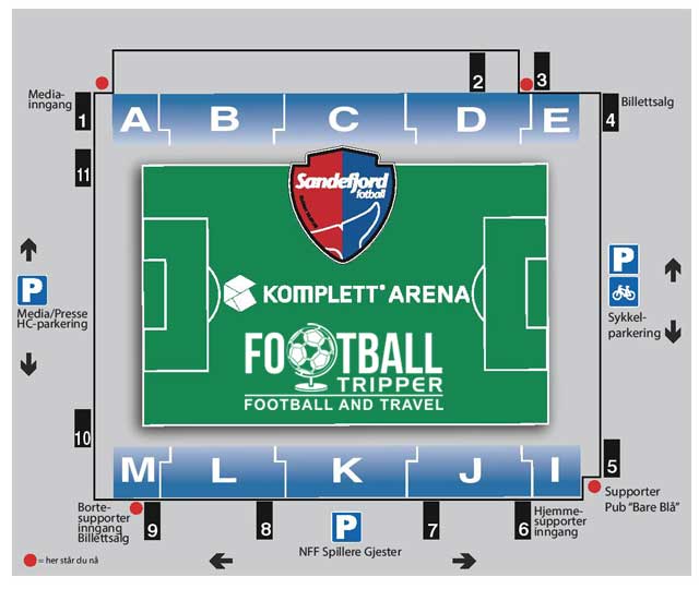 Komplett Arena seating map