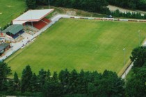 Aerial view of Latham Park Stadium