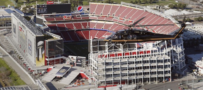 Aerial view of Bay Area Stadium