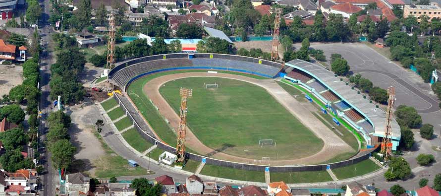 Aerial view of Mandala Stadium