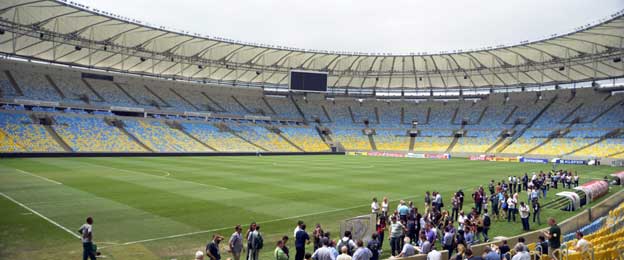 Inside the maracana stadium