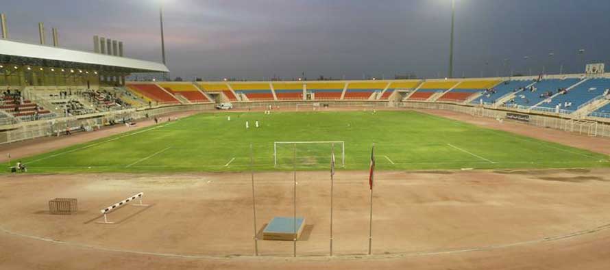 Interior of Mubarak Al-Aiar Stadium