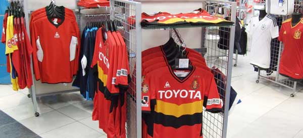 Interior of nagoya grampus club shop