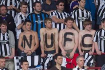 Newcastle supporters inside the stadium
