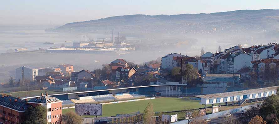 Aerial view of Omladinski Stadium