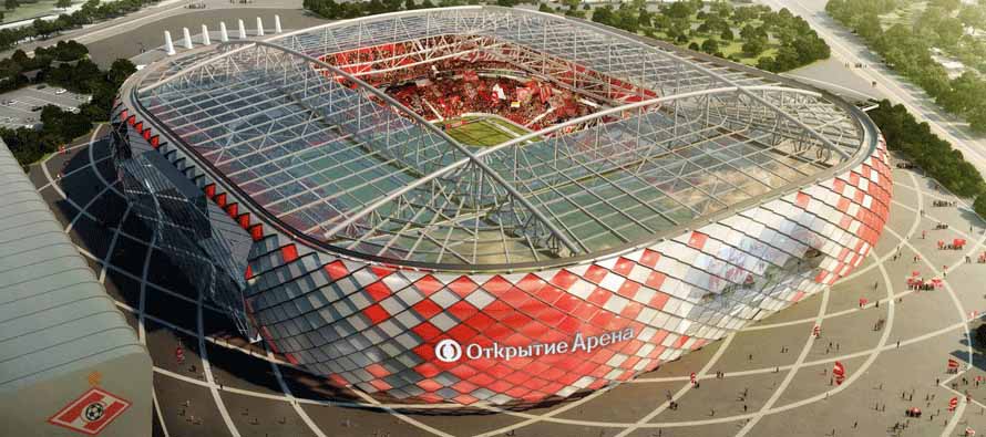 Aerial view of Otkrytie Arena