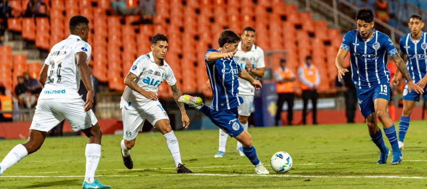 Gremio playing a football match in Brazil