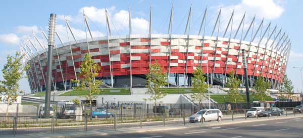 Exterior of Poland's National Stadium