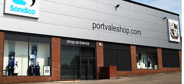 The exterior of Port Vale's club shop
