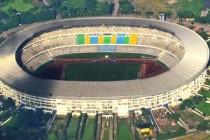Aerial view of India's national stadium