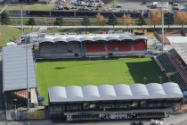 Aerial view of FC Sion's Stade de Tourbillon