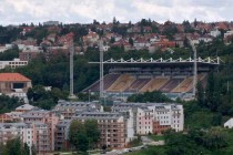Distant view of Stadion Juliska's main stand