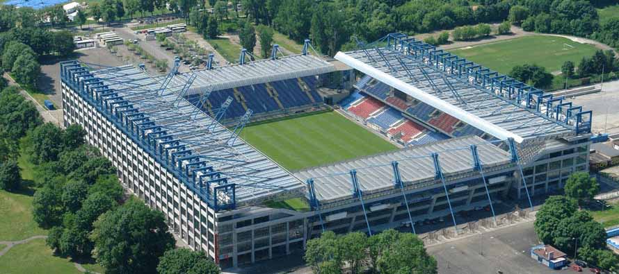 Aerial view of Stadion Miejski Krakow