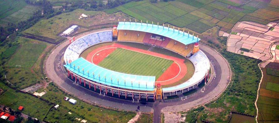 Aerial view of Stadion Jalak Harupat